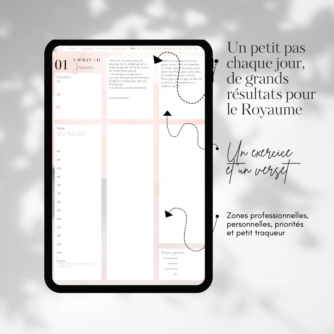 Planner digital chrétien Femme Valeureuse – Image 5