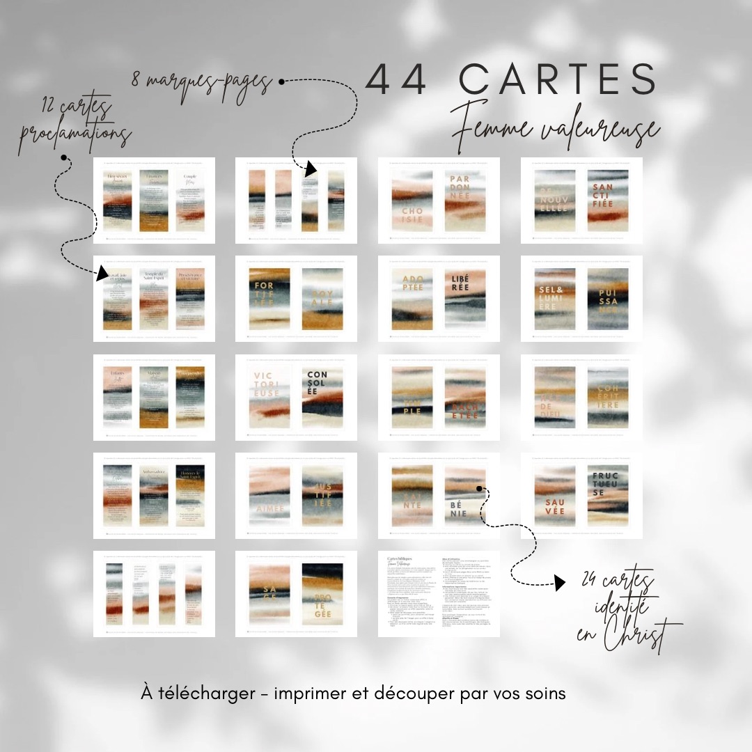 44 Cartes Femmes Valeureuses – Image 2